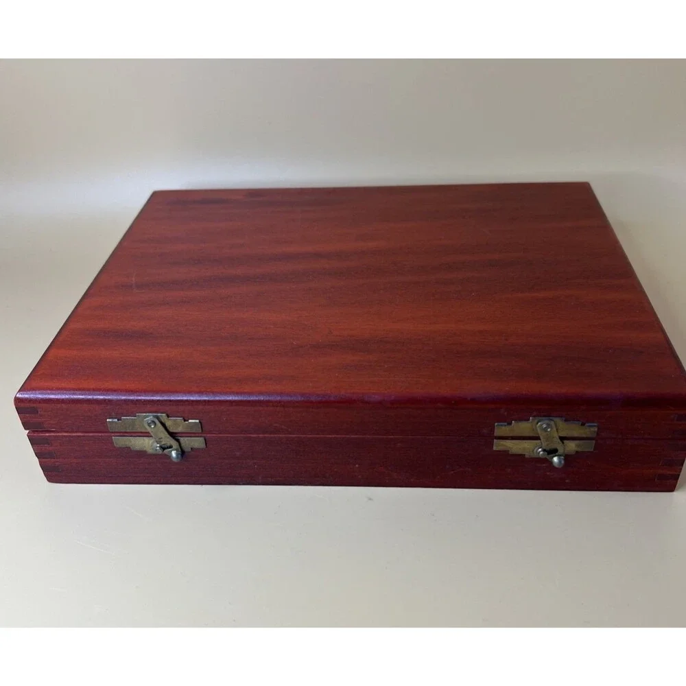 Microscope Slide Storage Case Box 100 Slides Wood -Adjustable Middle